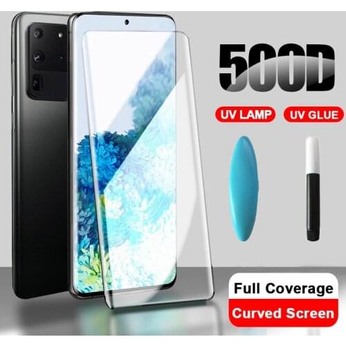UV Liquid Full Glue Glass For Samsung Galaxy S21 Plus S20 Plus Screen Protector For Galaxy S21 S20 Utra Tempered Glass S21 Film