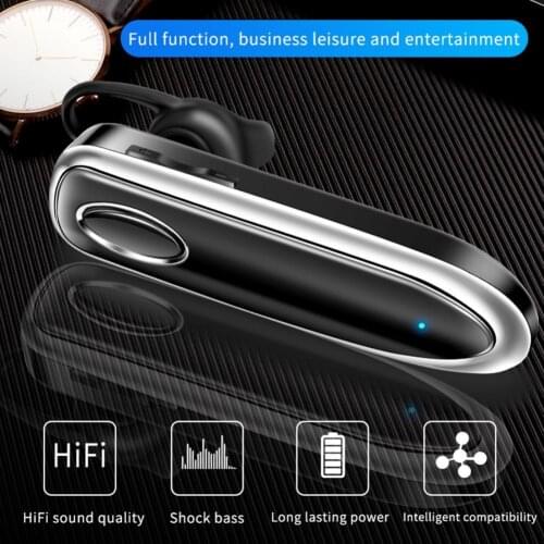 1Pc T300 Toothless Headphone Large capacity hookup one-ear business stereo 5.0 Bluetooth Headphone