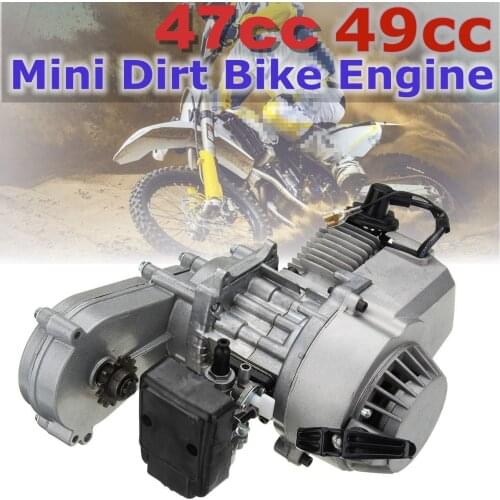 2-Stroke Pull Start Carburetor Transmission Air Filter 49cc 47cc Complete Engine For Motorcycle Mini Pit Dirt Bike