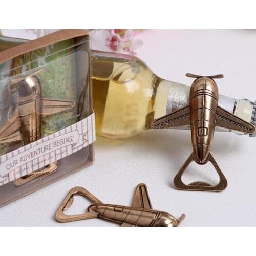 200PCS Airplane Bottle Opener New Wedding Gift Favors Kitchen accessories Bar Tool sport toy