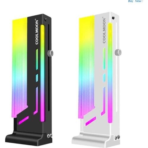20CE Coolmoon CM-GH2 Colorful Graphics Card Holder 5V 3 PinRGB Vertical Vertical GPU Support GPU Support Frame ARGB Sync jack