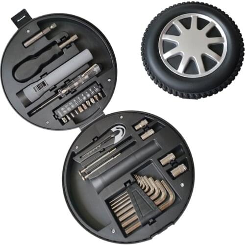 29 Pcs Home Tire-shaped Tool Set Toolbox Hardware Hand Tools Kit Wrench Screwdriver Hammer Toolbox Set Toolkit