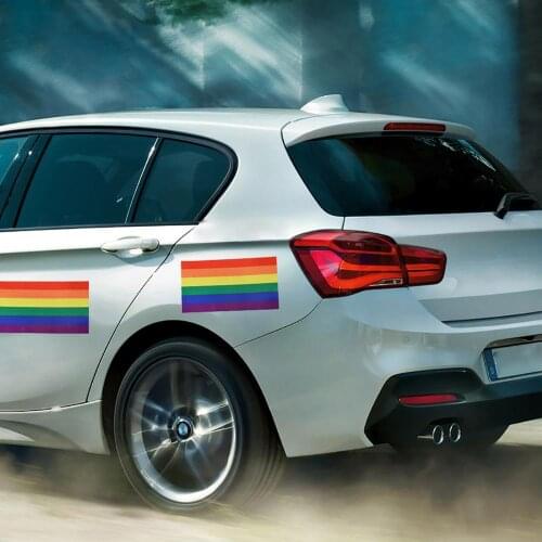6.5*11.5 CM car stickers rainbow car stickers flag car LGBT gay stickers stickers car Z5S8
