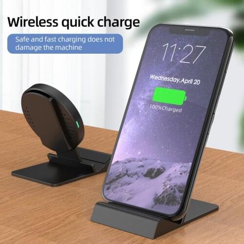 15W Fast Wireless Charger Mobile Phone Bluetooth Headset Wireless Charging Pad Stand Folding Bracket For IPhone Xiaomi Samsung