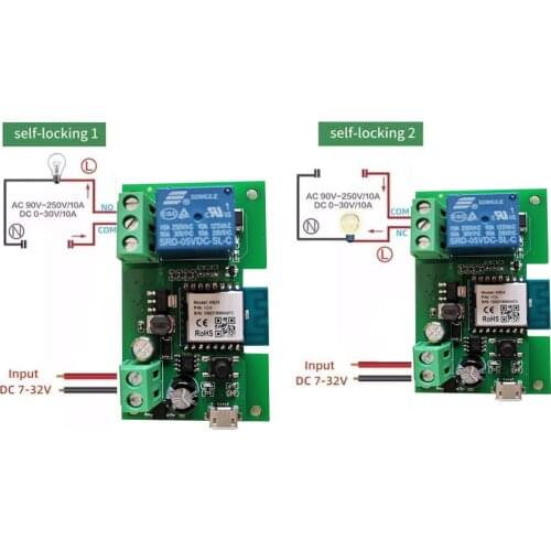 EWeLink wifi switch DC 12v 24v 32v Inching/Self-Locking wireless Relay module Smart home Automation for Door access Alexa google