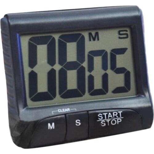 Large LCD Digital Screen Kitchen Timer Bell Count-Down Back Stand Clock Loud Alarm