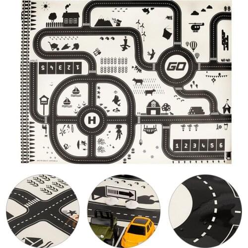 Kids Toys Racing Map Baby Play Mat North European Style Childrens Foldable Toy Car Scene Map for Boy Baby Gym