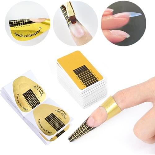 Nail Forms French Extension Sticker Acrylic Gel Building Sculpture Flase Finger Mold Tips Nails Art Manicure Accessories BENJ070