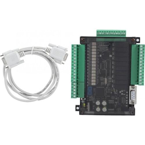 PLC Programmable Logic Controller FX3U-24MR Industrial Control Board RS232 RS485 Port with Cable