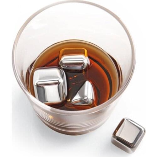 UPORS Reusable Whiskey Stones with Storage Box Food Grade Beer Wine Chiller Cubes Champagne Cooler Stainless Steel Ice Cubes