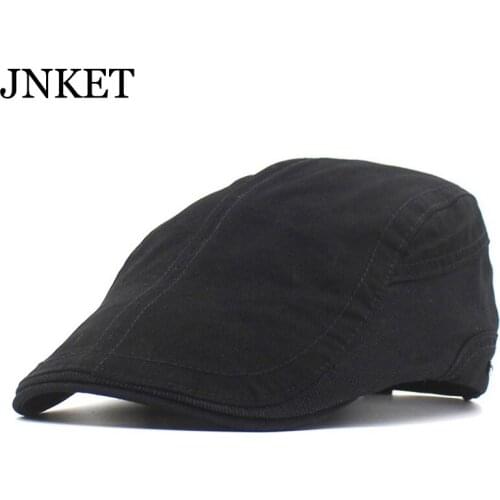 JNKET Fashion Leisure Cotton Beret Hat Men Women Peaked Cap Flat Caps Outdoor Travel Sunhat Duckbill Cap Adjustable Size