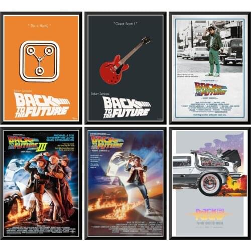 Back to the Future II Movie Poster Wall Stickers For Home Bar Cafe 42X30cm