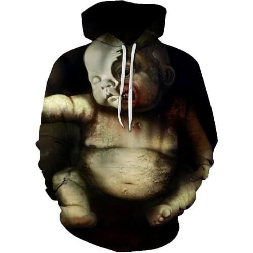 2021 New 3D All Saints' Day terror Outwear Harajuku Fashion hot hoodies Spring Autumn Sweatshirt Casual Winter Women/men Tops