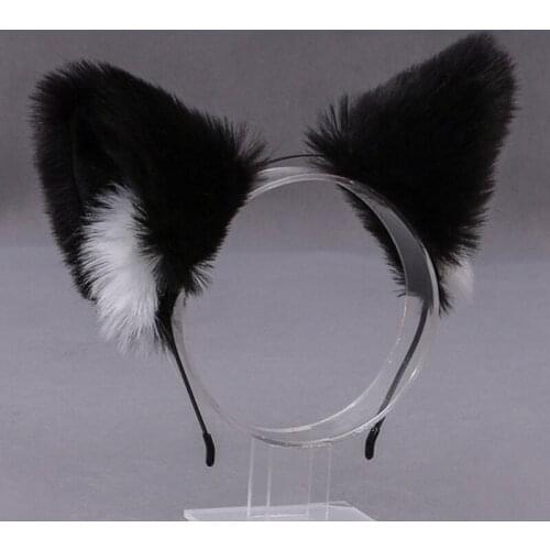 Cute Cat Fox Faux Fur Ear Hair Hoops Party Cosplay Hairband Fur Headbands Girls Fashion Hair Accessories Animal Ears Hair Band