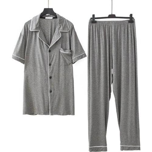 Plus size men Sleepwear 5XL 6XL short sleeve Mens pajama