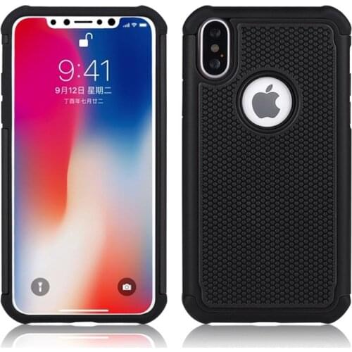 Ball Grain Plastic Case Silicone Cover For iPhone 4s 5c 5s 6s 6 7 8 Plus X Xs SE 2020 Shockproof Phone Cover Dual Layer