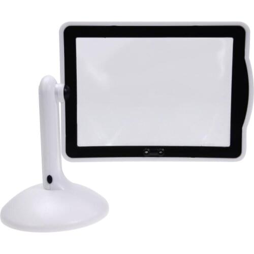 Portable 3X 180° Rotatable Desktop Reading Magnifier Glass with LED Light