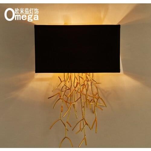 Postmodern creative branch wall lamp living room wall bedroom bedside corridor aisle gallery exhibition art wall lamp