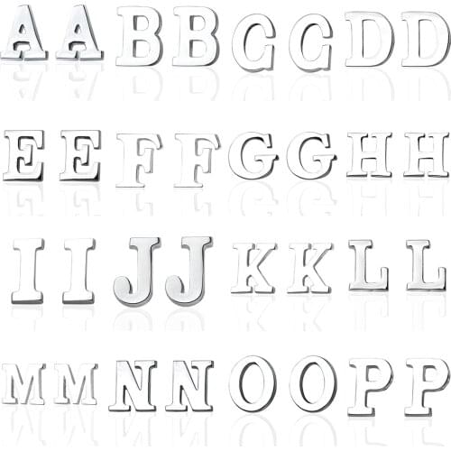 MeMolissa Silver-color 26 Letters Cufflinks for Mens Letters A-Z High Quality Cufflinks Brand men jewelry