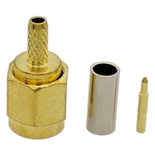 10pcs SMA male Jack Crimp RF SMA Connector for 50-1.5 For RG174 RG316 LMR100 coaxial Cable