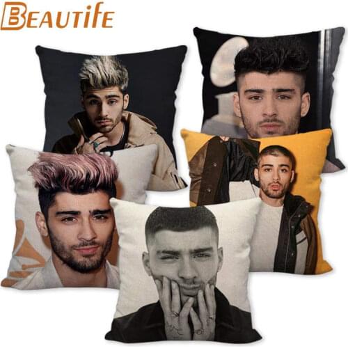 Custom Zayn Malik Pillowcase 45X45cm Wedding Decorative Pillow Cover Eco-Friendly Cotton Linen Fabric Pillow Case
