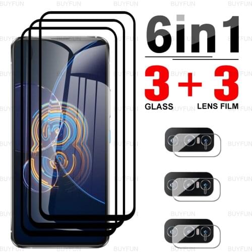 For Asus Zenfone 8 Flip 6.67 inch Front Screen Protector Glass For asus zenfone 8 filp zs672ks Tempered Protective Camera Glass
