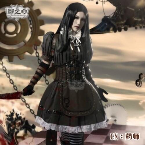 Anime Alice: Madness Returns Cosplay Costumes Steam Clothing Combat Uniform Suit Female Halloween Party Role Play Clothing