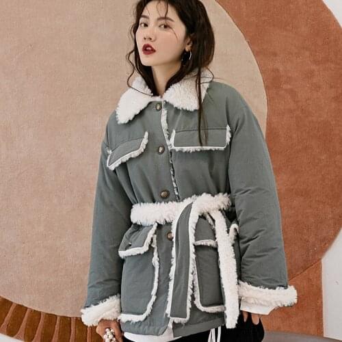 Winter Women High Quality faux lambswool Fur OverCoats Luxury short casual Thick Warm Plus Size female 2019 grey white fahion