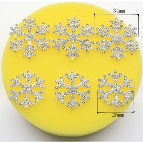 10Pcs/set snowflake Rhinestone Buckles Wedding decoration DIY Accessories decoration clothing buttons