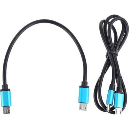 18cm/60cm Length Durable Micro USB Male To Male 5 Pin Converter OTG Adapter Lead Data Cable Line Cord Cellphone Data Line