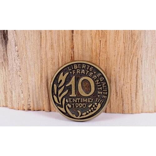 30pc France 10 Centimes Liberty egality Fraternity Coin Diy Rivet Studs conchos