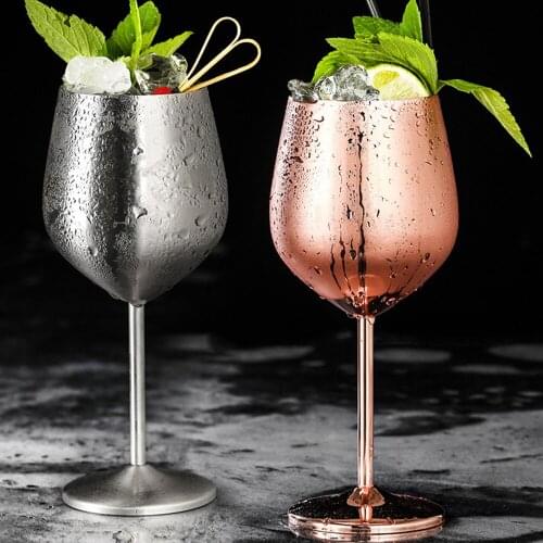 520ml Shatterproof Stainless Steel Red Wine Cup Anti-broken Wine Glasses