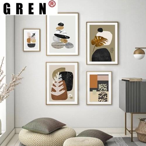 GREN Scandinavia Abstract Geometric Canvas Painting Gallery Nordic Poster Print Wall Art Picture Living Room Interior Home Decor