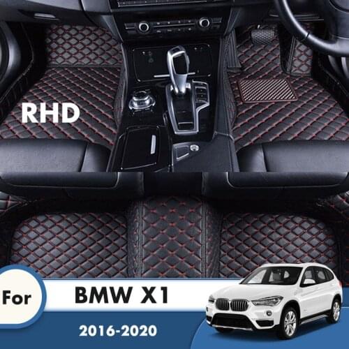 RHD Carpets For BMW X1 2020 2019 2018 2017 2016 Car Floor Mats Rugs Artificial Leather Custom Auto Interior Parts Accessories