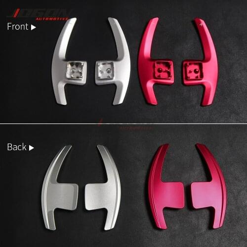 Car Styling Steering Wheel Paddle Shifter Replace Cover Trim For Audi A3 8V S3 RS3 2014-2020 A4 S4 RS4 A5 S5 RS5 B9 Sliver & Red