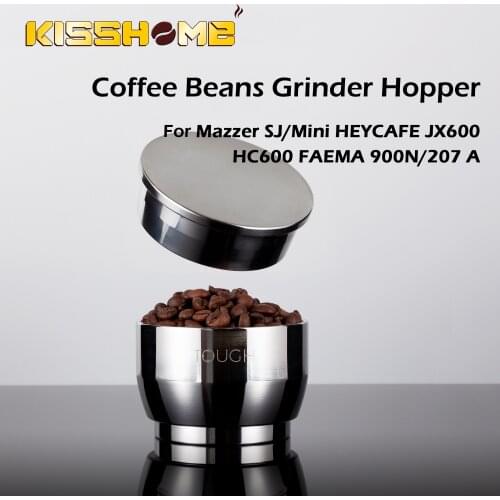 Stainless Steel Coffee Beans Grinder Hopper For Mazzer SJ/Mini HEYCAFE JX600/HC600 FAEMA 900N/207 Household Coffee Accessories