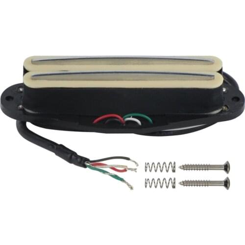 FLEOR Cream Dual Hot Rail Pickup Humbucker Guitar Pickup Ceramic 4 Wires For Electric Guitar Parts