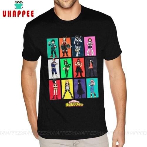 Cool My Hero Academia Shirts Mens S-6XL Short Sleeve Premium Cotton Black Crew Tee Shirts
