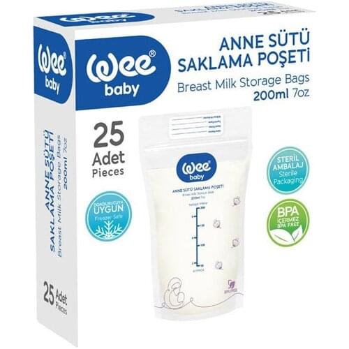 Milk Freezer Bags Mother Milk Baby Food Storage Breast Milk Storage Bag BPA Free Baby Safe Feeding Bags 25PCS 200ML