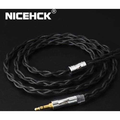 NiceHCK C4-1 Single Crystal Copper Silver Plated Cable 3.5/2.5/4.4mm Plug MMCX/2Pin/QDC/NX7 Pin For NX7/F3 Moondrop QDC TANCHJIM