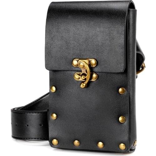 New Steampunk Hiking Waist Bag Womens Multifunction Fashion Trumpet Postman Messenger Men Belt Bags Mobile Phone Pouch Outdoor