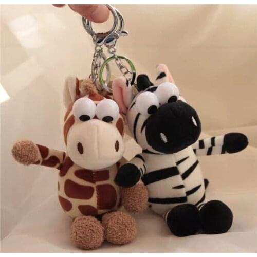 2021 new Plush pendant doll fashion wild animal keychain bag mobile phone accessories car key pendant plush toys stuffed animal