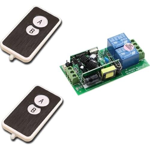 New A rrivals Wide Voltage AC85V-250V RF Wireless Remote Control System Smart Home Control Receiver & Transmitters 2Keys 315/433