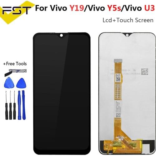 Black 6.53 inch For Vivo Y19 2019 / Vivo Y5s 2019 / Vivo U3 LCD Display Touch Screen Digitizer Assembly Spare Parts+Tools