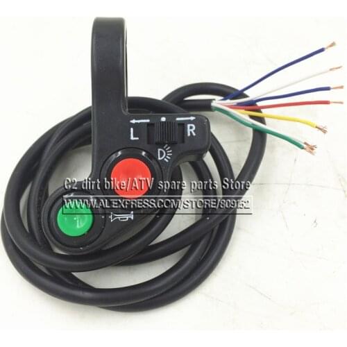Motorcycle Horn Turn Signal Light Switch For 7/8'' Handlebar Dirt Bike Scooter ATV ON/OFF