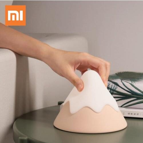 Xiaomi Silicone Snow Mountain Light Bedside Sound Control Lamp LED Atmosphere Light USB Rechargeable Eye Protection Night Light