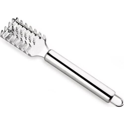 Stainless Steel Fish Scale Remover Scraper Cleaner Metal Fish Skin Scraping Scales Peeler Processor Scaler Descaler Kitchen Tool