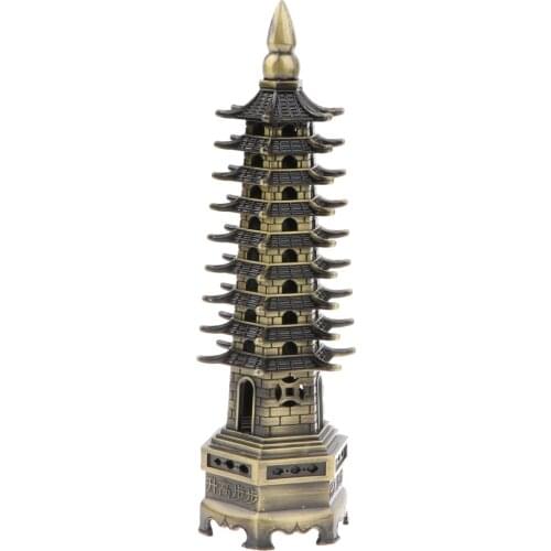 Souvenirs from China - Miniature Chinese Metal Tower - Color: Bronze 18cm