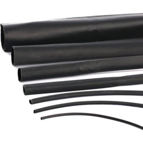 Round Diameter 30mm/35mm/40mm/50mm/60mm/70mm/80mm/90mm Length 1M Heat Shrink Tubing Shrinkable Tube Black Wire Wrap