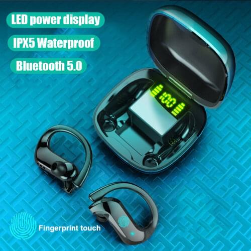 KINGSTAR TWS Wireless Headphones Bluetooth Earphone Noise Canceling Sports Waterproof Earloop Headset 9D Stereo Earbuds With Mic